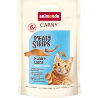 50g animonda Carny Adult Meaty Strips poulet + saumon friandises pour chat