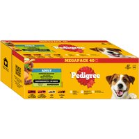 40x100g Pedigree Sélection mixte avec des légumes en sauce (4 variétés) nourriture humide pour chien