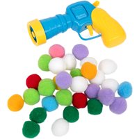 zooplus Basics plyschbollpistol för katter - Leksakspistol inkl. 30 plyschbollar