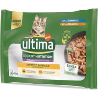 36x70g Appétit difficile thon, poulet Expert Nutrition Ultima pour chat + 8 sachets offerts !