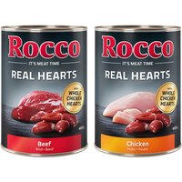 Rocco Real Hearts 24 x 400 g - Pack Ahorro - Pack mixto: vacuno y pollo