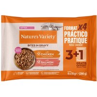 88x70g Kitten Bouchées en sauce - poulet, saumon Nature's Variety nourriture humide pour chat