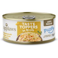 Applaws Puppy Taste Toppers i buljong 6 x 156 g - Kycklingbröst med grönsaker