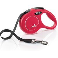 flexi Classic bandkoppel rött, 3 m - Storlek XS: upp till 12 kg