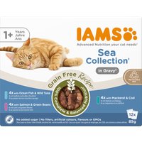 IAMS Advanced Nutrition Grain Free Sea Collection in Sauce - 12 x 85 g