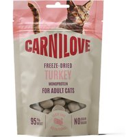 Lot économique : 4x 40 g Carnilove Cat Freeze Dried dinde friandises pour chat