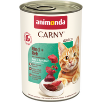 12x400g Adult bœuf, chevreuil, airelles Animonda Carny - pâtée pour chat