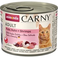 12x200g Adult dinde, poulet, crevettes Animonda Carny - Pâtée pour chat