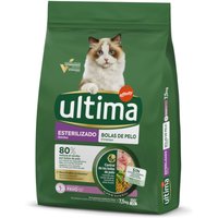 2x7,5kg Ultima Stérilisé, Boules de poils - Croquettes pour chat