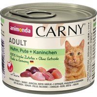 12x200g Adult poulet, dinde, lapin Animonda Carny - Pâtée pour chat