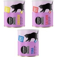 3x530g Cosma Snackies Maxi XXL: poulet + thon + saumon - Friandises pour Chat