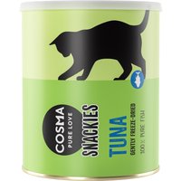 Lot économique : Maxi tube Cosma Snackies Friandises lyophilisées pour chat - 3 x thon (450 g)