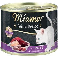 24 x 185g canard Miamor Proies fines nourriture humide pour chats