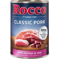 Rocco Classic Pork 6 x 400 g pour chien poulet, veau
