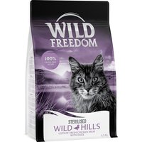 Wild Freedom Adult Wild Hills Sterilised, canard pour chat - sans céréales - 6,5 kg