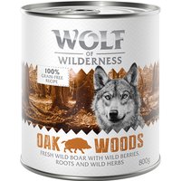6x800g Oak Woods Wolf of Wilderness gibier - Pâtée pour chien