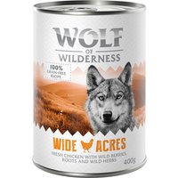 24x400g Wide Acres, poulet Wolf of Wilderness - Pâtée pour chien