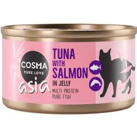 Lot Cosma Asia en gelée 12 x 85 g pour chat - thon, saumon