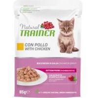 12 x 85 g trainer Natural Kitten & Young au poulet Nourriture humide pour chats