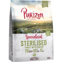 400g Purizon sans céréales Adult Sterilised dinde, poulet - Croquettes pour chat
