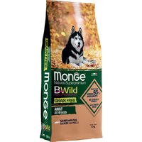 Monge Natural Superpremium Bwild Grain Free All Breeds Lax & ärtor - 12 kg