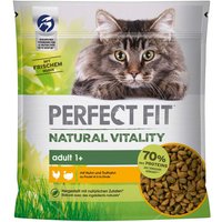 650g Natural Vitality Adult 1+ poulet, dinde Perfect Fit - Croquettes pour chat