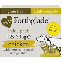 Forthglade Complete Meal Grain-Free Adult Dog - Chicken & Butternut Squash - Saver Pack: 24 x 395g