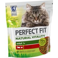 650g Natural Vitality Adult 1+ bœuf, poulet Perfect Fit - Croquettes pour chat