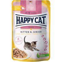 Ekonomipack: Happy Cat Pouch Meat in Sauce 24 x 85 g  - Kitten Farm Poultry - fjäderfä