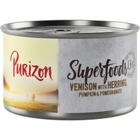 Purizon Superfoods 6 x 140 g - Vilt med sill, pumpa & granatäpple