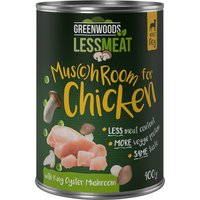 Greenwoods Less Meat pleurotes du panicaut 6 x 400 g pour chien - poulet