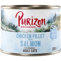 Purizon Original Adult 6 x 200 g - spannmålsfritt - Kycklingfilé & lax