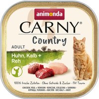 32x100g Country Adult poulet, veau, chevreuil Animonda Carny - Pâtée pour chat