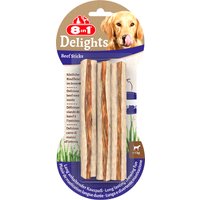 75g 8in1 Delights, bœuf, bâtonnets à mâcher (3 bâtonnets) - Friandises pour chien