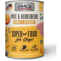 6x800g MAC's adulte dinde, myrtilles, nourriture pour chien humide