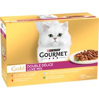 96x85g Jumbopack Gourmet Gold Duo Délice Double délice - Pâtée pour chat
