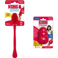 Sparset: KONG Classic + KONG rengöringsborste - KONG Classic M (8,5 cm) + rengöringsborste S-XXL