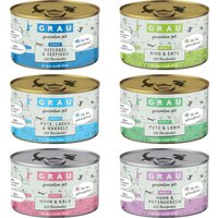 Grau menu gourmand sans céréales 6 x 200 g pour chat - lot mixte (6 variétés)