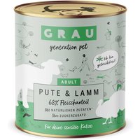 Ekonomiförpackning: GRAU Adult Grain Free 12 x 800 g - Kalkon med lamm