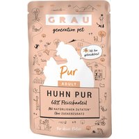 16x125g Grau Bouchées gourmandes pur poulet - Pâtée pour chat