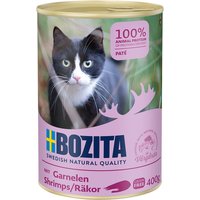 10x400g crevettes Bozita nourriture humide pour chat + 2 boîtes offertes !