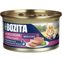 12x85g Bozita Mousse Postbiotics sanglier Pâtée pour chat