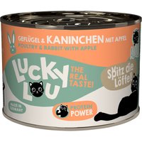 6x200g Lucky Lou Lifestage Adult volaille & lapin nourriture pour chat humide