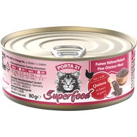 6x80g Porta 21 Superfood poulet, quinoa - Pâtée pour chat