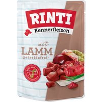10x400g Sachets RINTI agneau nourriture humide pour chien