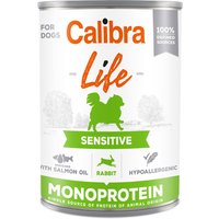 Voordeelpakket: 12x400g Calibra Dog Life Adult Sensitive Konijn hondenvoer nat
