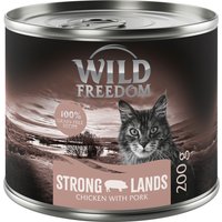 Lot Wild Freedom Adult 12 x 200 g pour chat - Strong Lands - poulet, porc