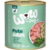 6x 800g WOW Adult kalkoen hondenvoer nat