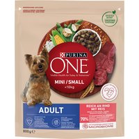 PURINA ONE Mini Adult Manzo e Riso Crocchette per cani - 800 g
