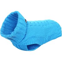 Pull-over Wooly Rukka®, turquoise pour chien - longueur du dos : 31 cm environ (taille S)